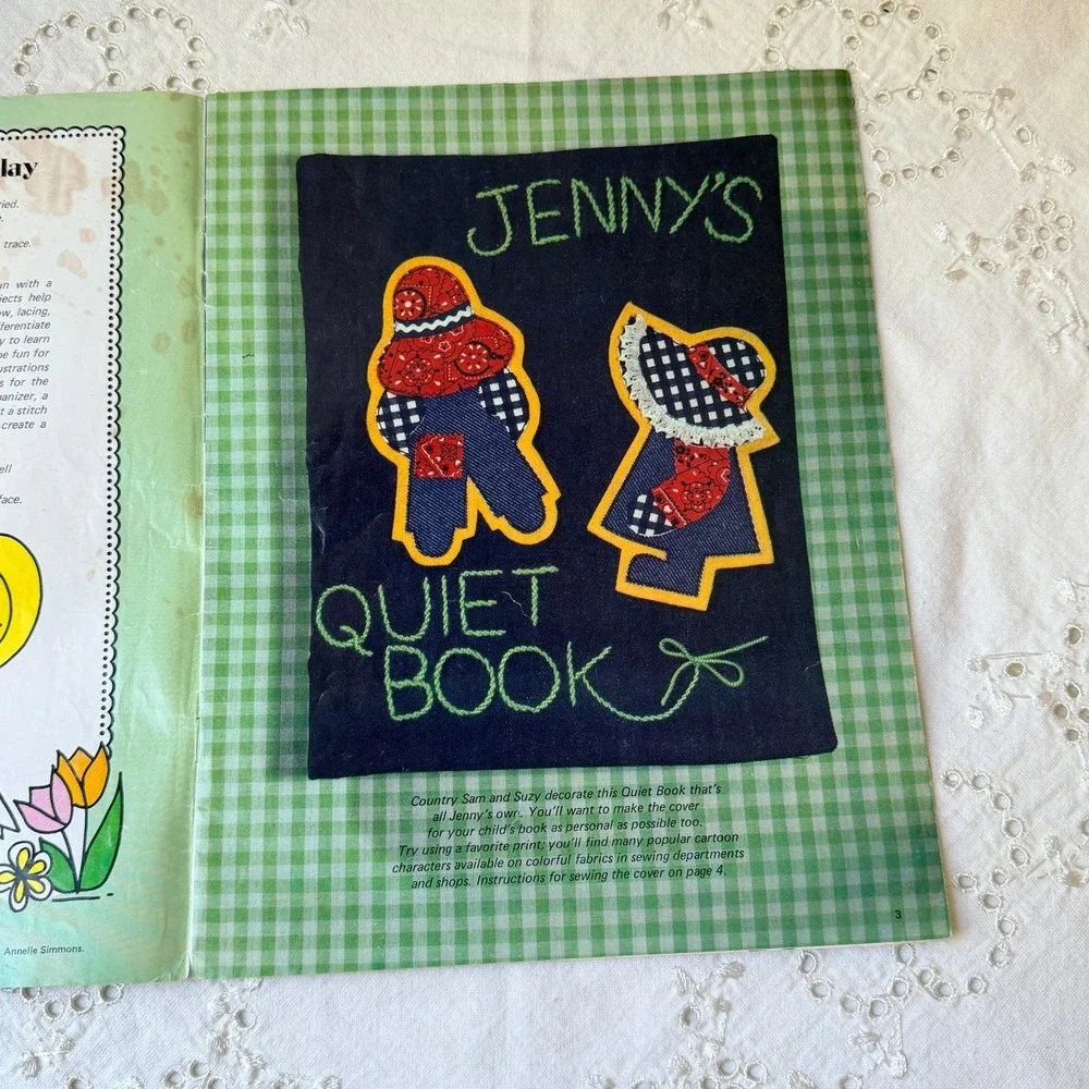 How to Sew A Quiet Book Craft Sewing Pattern 1977 Craft Course 70s DIY Kids